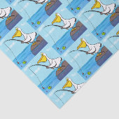 Funny fish pelican cartoon tissuepapier (Detail)