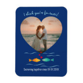 Funny Fish Pun Custom Photo Valentine's Day Magneet (Verticaal)