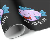 Funny Fish Pun Dark BG Cadeaupapier (Rol Hoek)