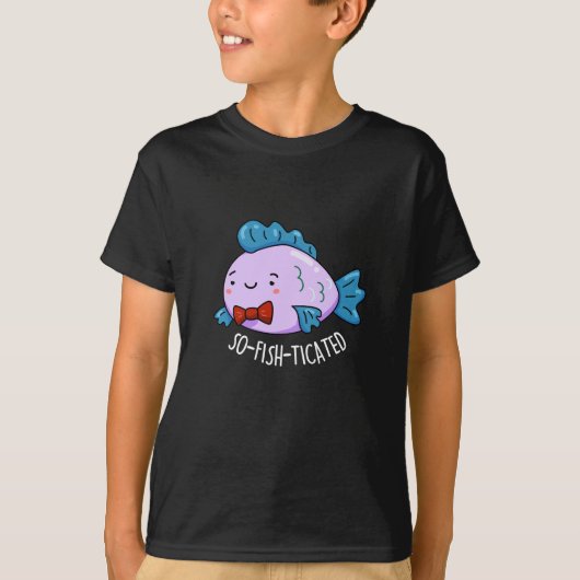 Funny Fish Pun Dark BG T-shirt (Voorkant)