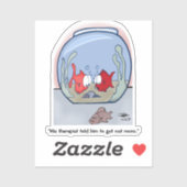 Funny Fish Story Custom Cut Stickers (Vel)