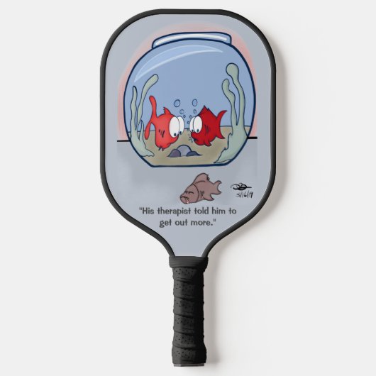 Funny Fish Story Pickleball Paddle (Voorkant)