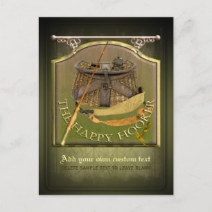Funny Fishermans Pub Sign Briefkaart