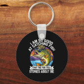 Funny Fishing Dad Men Funny Reel Cool Fish B Fishi Sleutelhanger (Voorkant)