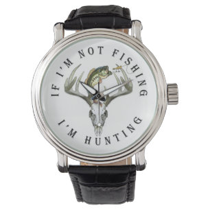 Funny Fishing Hunting Horloge