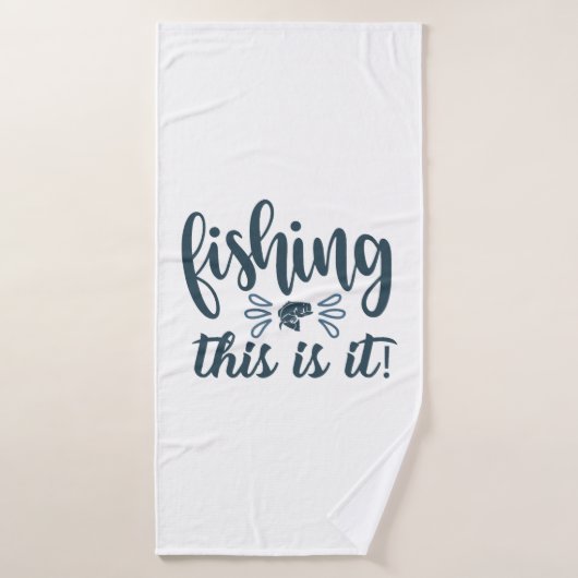 Funny Fishing Shirt avec slogan (Serviette de bain)