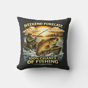 Funny Fishing T-Shirt – Weekend Forecast 100% Chan Kussen