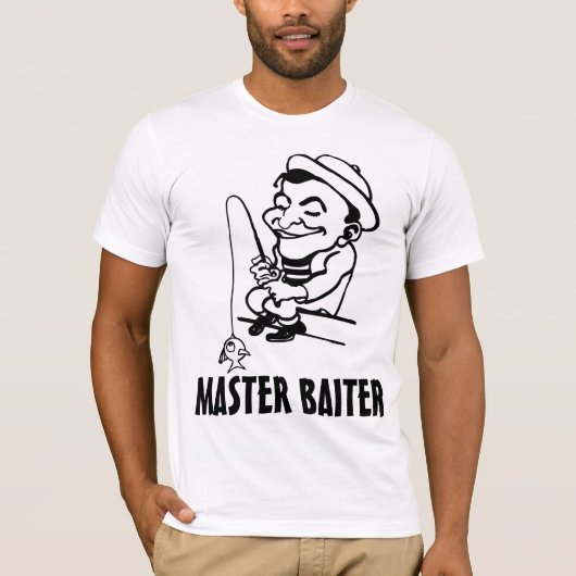 Funny Fishing T-shirts, MASTER BAITER T-shirt (Voorkant)