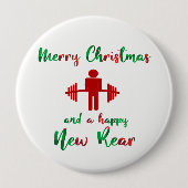 Funny Fitness Button voor kersttraining (Voorkant)