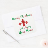 Funny Fitness Fitmas Kerst Trainer Sticker (Envelop)