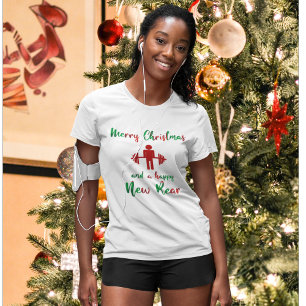 Funny Fitness Fitmas-trainer voor kerstmis T-shirt