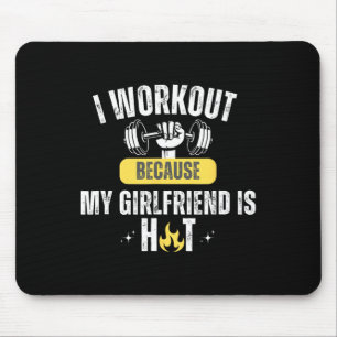 Funny Fitness Gym Ik Train Omdat Mijn Vriendin  Muismat