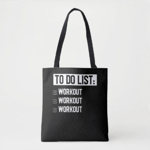 Funny Fitness Motivatie Gezegde Draagtas