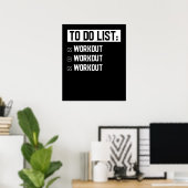 Funny Fitness Motivatie Gezegde Poster (Thuiskantoor)