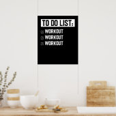 Funny Fitness Motivatie Gezegde Poster (Keuken)
