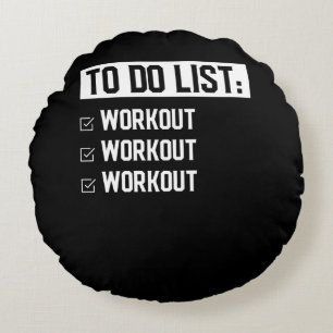 Funny Fitness Motivatie Gezegde Rond Kussen