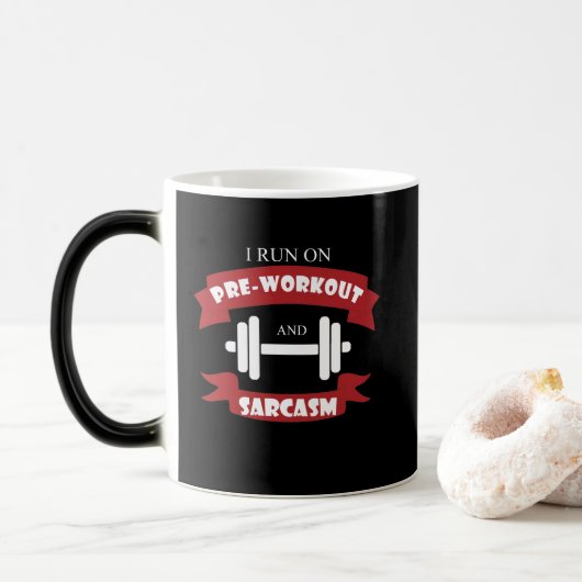 Funny Fitness Supplément Sarcasm Mug (Avec donut)