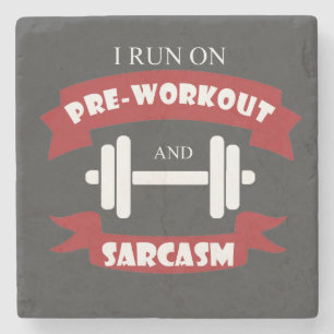 Funny Fitness Supplement Sarcasm Quote Stenen Onderzetter