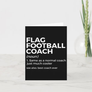 Funny Flag Football Coach Definition Beste coach E Kaart