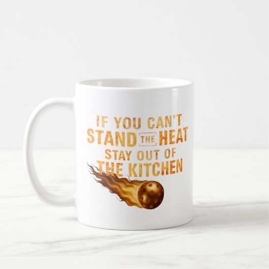 Funny Flaming Pickleball Kitchen Graphic Dink Life Koffiemok (Links)