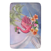 Funny flamingo badmat (Voorkant Verticaal)