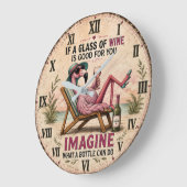 Funny Flamingo Beach Grote Klok (Hoek)