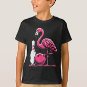 Funny Flamingo Bowling N Bowl Bowler  T-shirt (Voorkant)