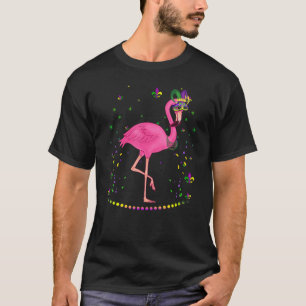 Funny Flamingo Dierenvriend Cute Mardi Gras Carniv T-shirt