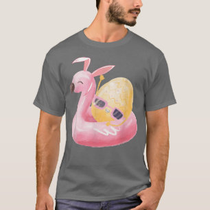 Funny Flamingo Easter Day Bunny Ear Costuum met E T-shirt