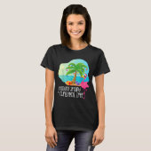 Funny Flamingo Flocking Around The Christmas Tree T-shirt (Voorkant volledig)
