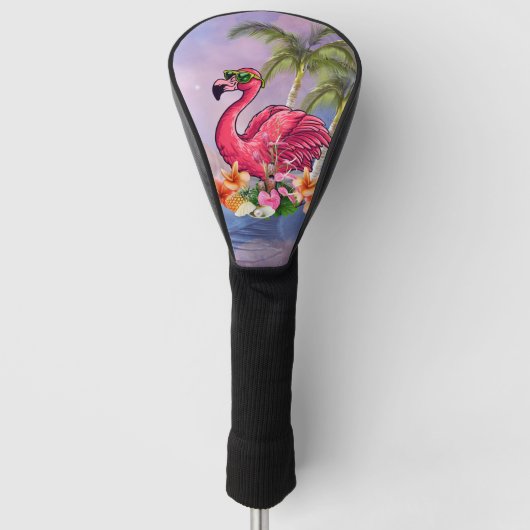 Funny flamingo golfheadcover (Voorkant)