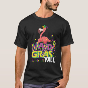 Funny Flamingo Jester Pet Mask slaat het op met Ma T-shirt