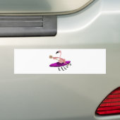 Funny Flamingo Kayaking Bumpersticker (Op auto)