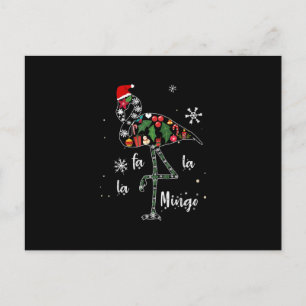 Funny Flamingo Kerstmis Briefkaart