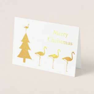 Funny Flamingo Kerstmis Folie Kaarten