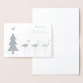 Funny Flamingo Kerstmis Folie Kaarten (Display)