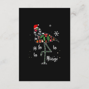 Funny Flamingo Kerstmis Informatiekaartje