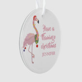 Funny Flamingo Persoonlijke kerstboom Ornament (voorkant)