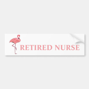 Funny Flamingo ReGe Nurse Bumpersticker