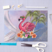 Funny flamingo tissuepapier (Craft)