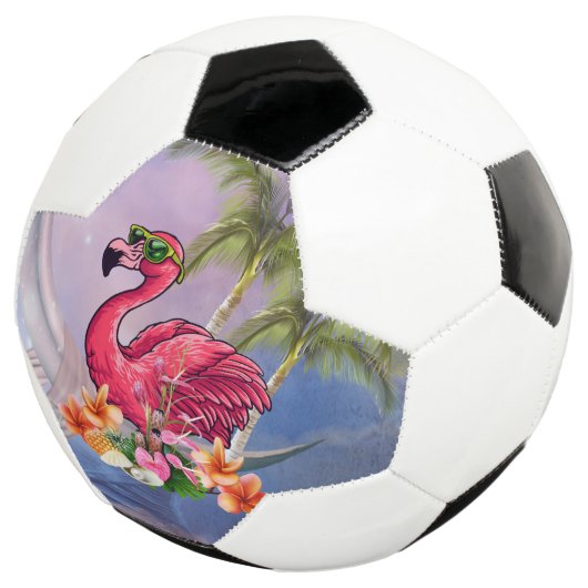 Funny flamingo voetbal (Drie kwart)