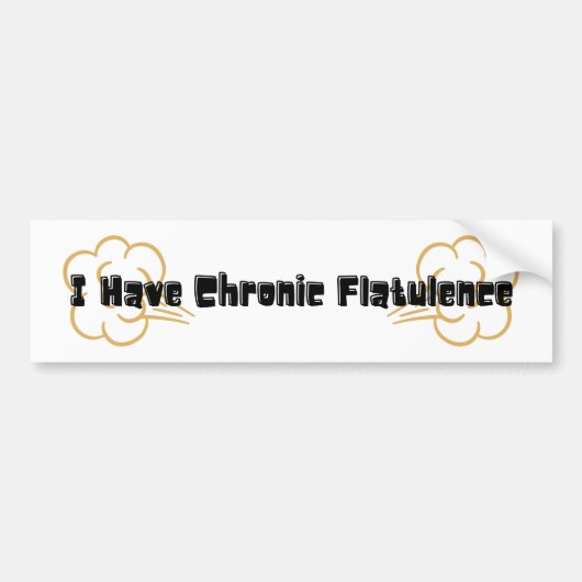 Funny Flatulence Farting Bumpersticker (Voorkant)