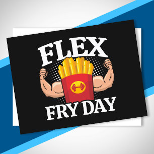 Funny Flex Vrijdag Gym Fitness Citaat Franse feeën Briefkaart