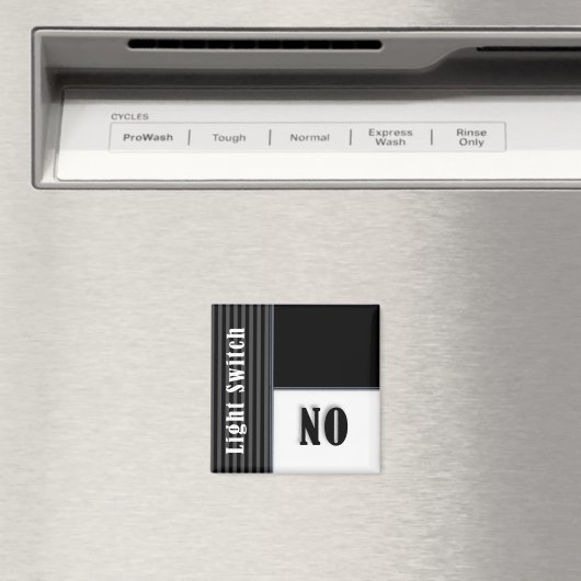 Funny Flip Magnet - Light Switch Status (In Situ (Lave-vaisselle))