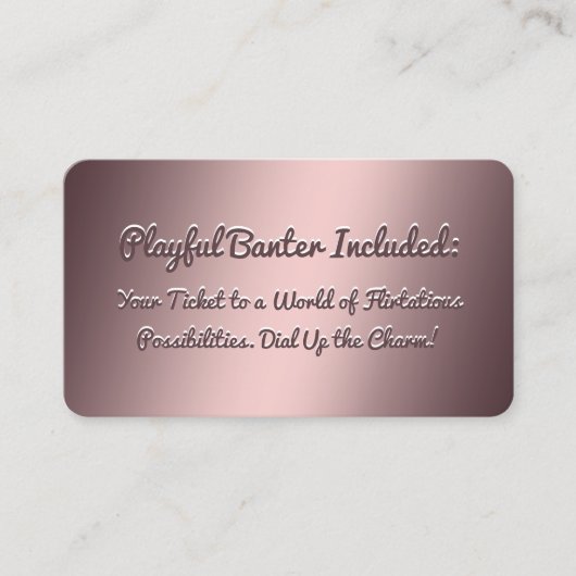 Funny Flirting Carte de visite (Devant)