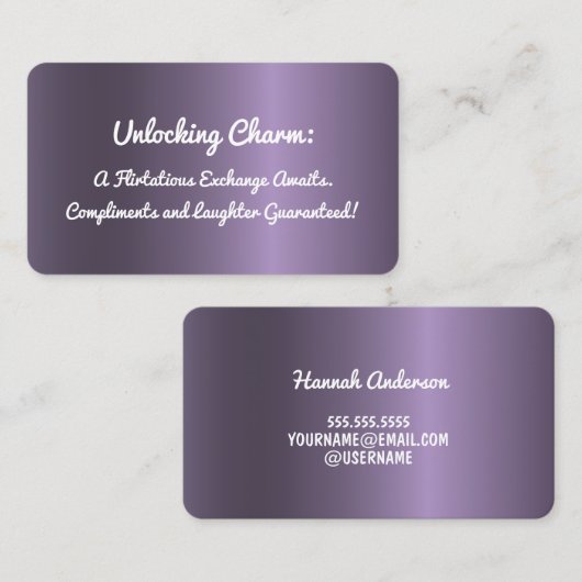 Funny Flirting Carte de visite (Devant / Derrière)