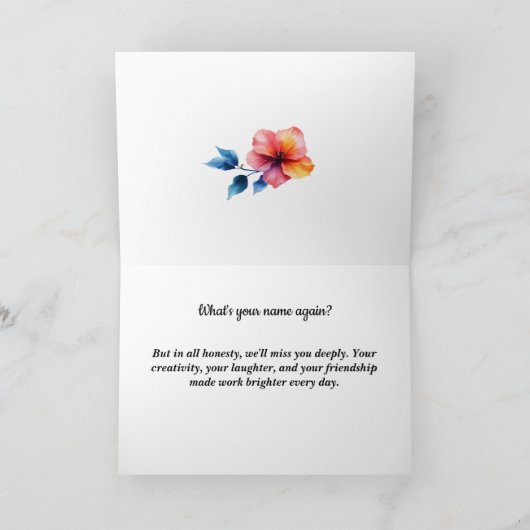 Funny Floral Retirement Kaart (Binnen)