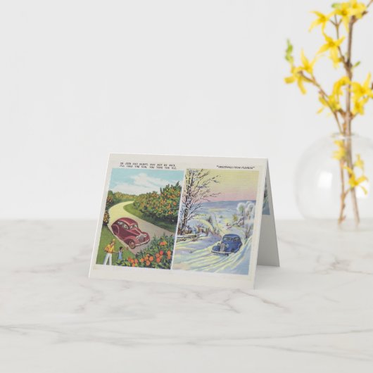 Funny Florida Folded Wenskaart Kaart (Gele Bloem)