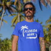Funny Florida Man Alligator en Palm Tree T-shirt