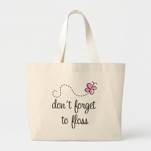 Funny Floss Dental Hygienist Canvas tas (Voorkant)
